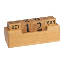 Calendar perpetuu din bambus — Beige