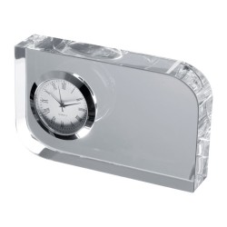 Ceas din sticlă elegant pentru birou — Transparent