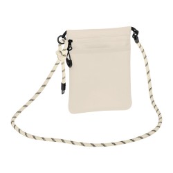 Geantă mică de umăr din poliester — Beige