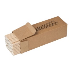 Set de 100 buc paie din carton — Maro