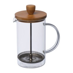 Aparat de cafea/ceai din sticlă cu capac, 600 ml — Transparent