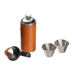 Flașcă cu 2 pahare, 230 ml + 2 × 40ml — Maro
