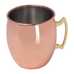 Cană „Moscow Mule” cu înveliș din cupru, 500ml — Rose gold