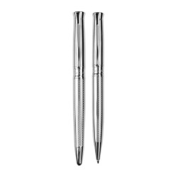Ballpoint & rollerball pen set — gri închis